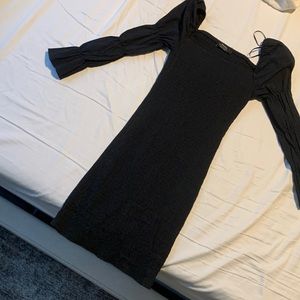 ASOS Bershka Body Con Mini Black Dress XS